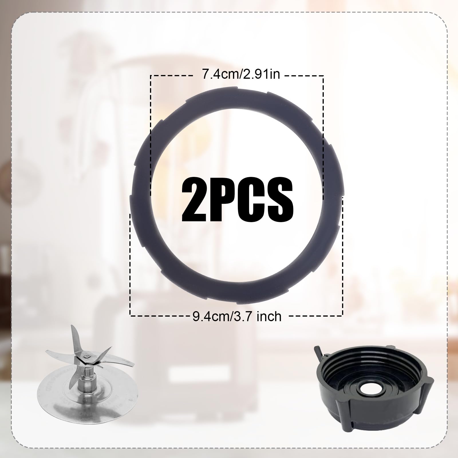 4 Pezzi Guarnizione Frullatore Per Oster, Guarnizione