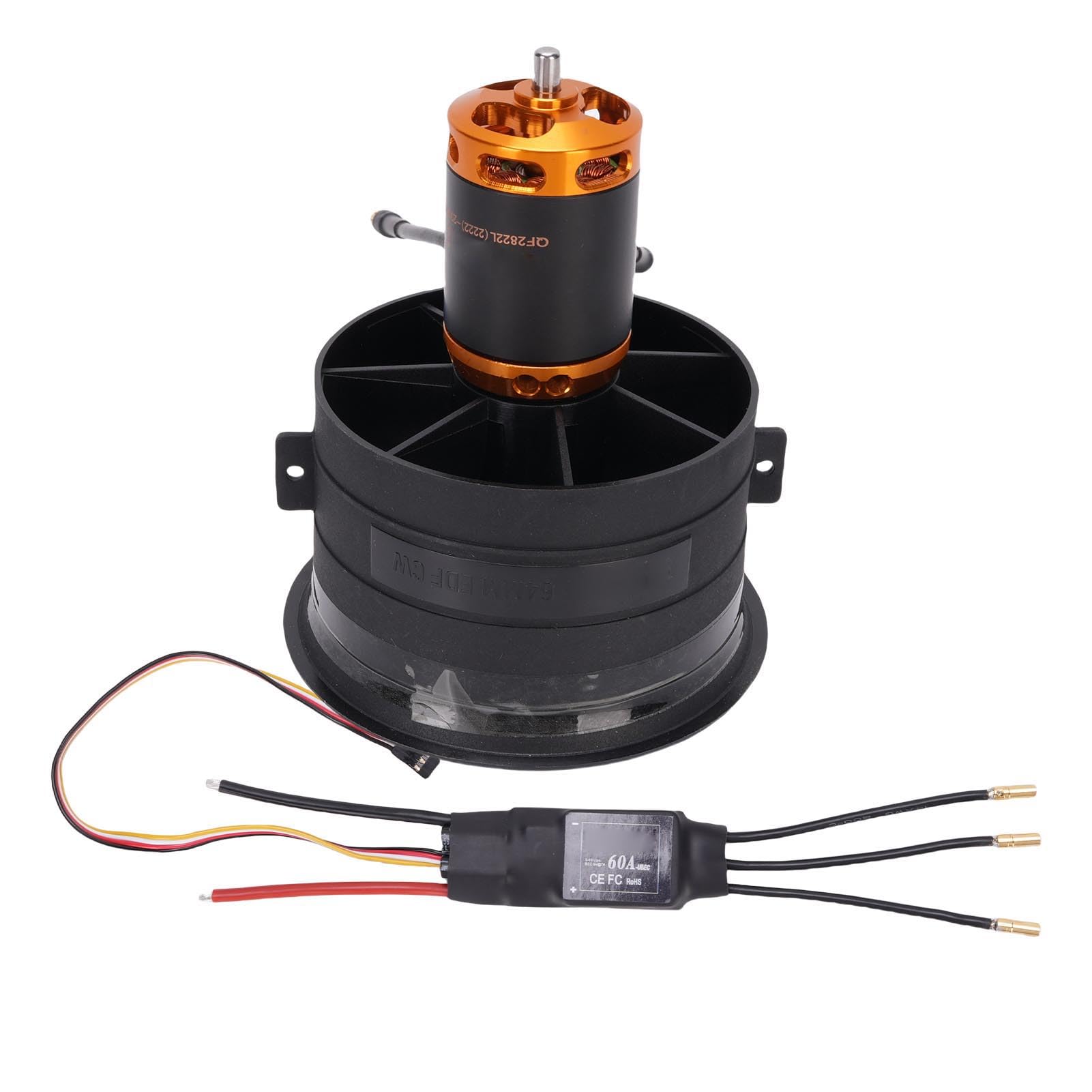 Pongnas Zestaw Wentylatorów Bezszczotkowych 64 Mm 2300 KV 12-Wentylator o Dużej Mocy 1900 G ze Zintegrowanym ESC i Przełącznikiem do Chłodzenia Komputera Modyfikacja Dronów Projekty DIY