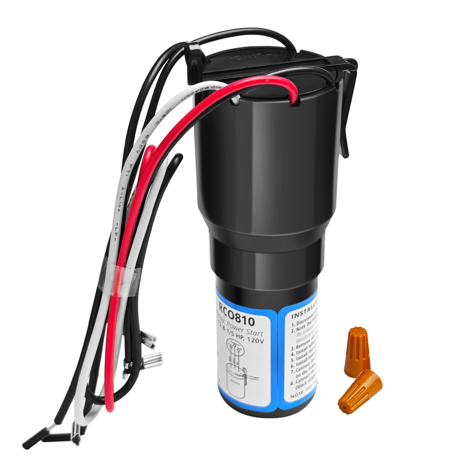 Lot de 3 kits de démarrage 3 en 1 RCO810 pour compresseur de congélateur Supco RCO810 1/12 1/5 HP 110-125 VAC Remplace TJ90RCO810 AP4503019 ERP810 HS8 HS810 RC100