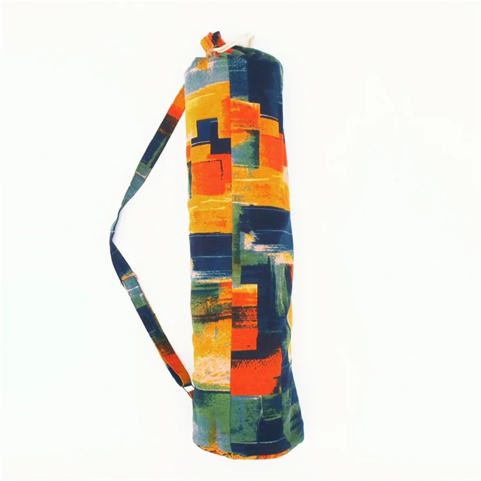 Bolsa Para Esterilla De Yoga Bolsa Retro de algodón puro for Yoga, bolsa portátil for esterilla de gimnasio, mochila de Yoga de gran capacidad, funda for esterilla de Yoga y Pilates de un solo hombro,