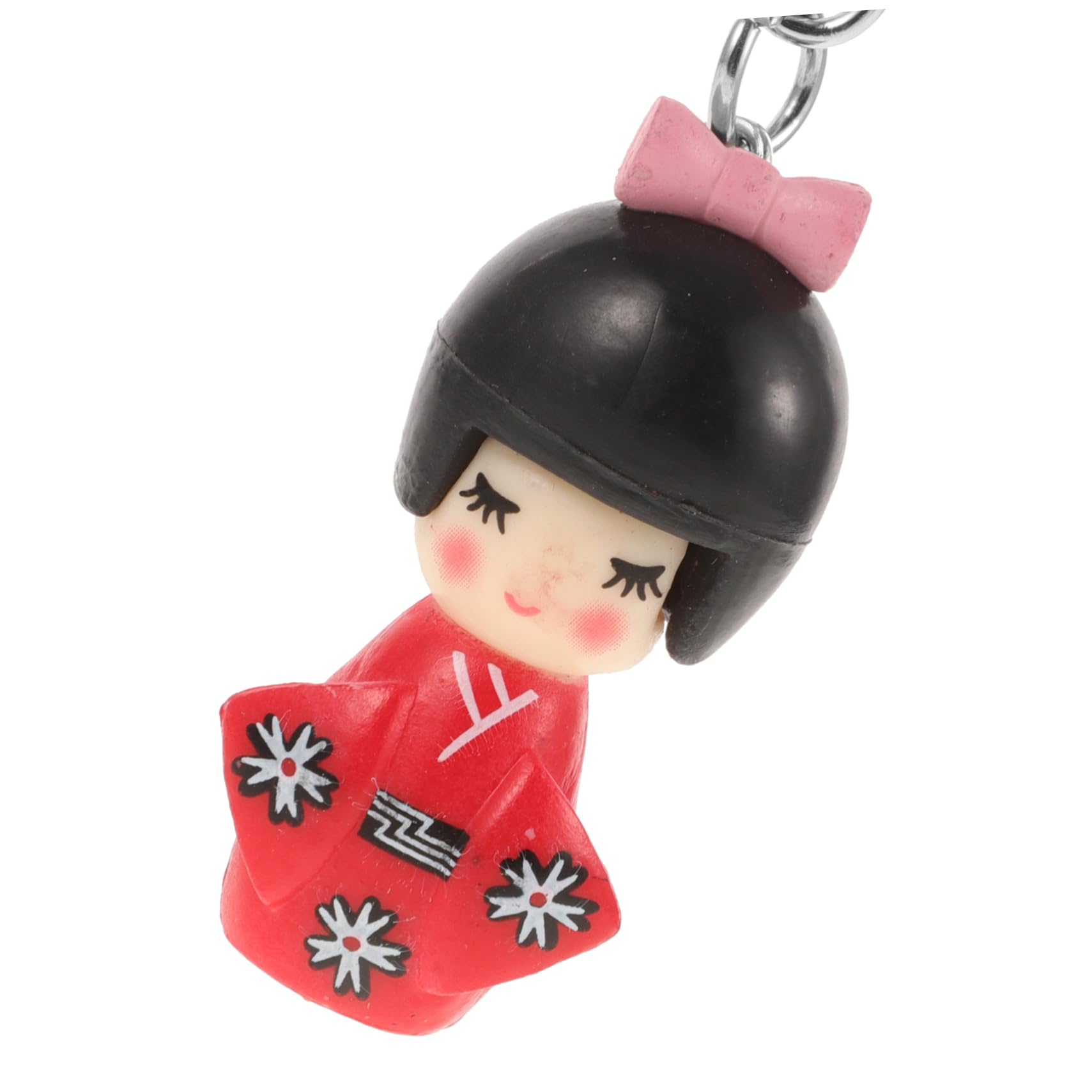 Cabilock 18piezas Llaveros De Muñeca De Kimono Accesorios De Dibujos Animados Para Bolsos y Llaves De Festival Decoración Japonesa