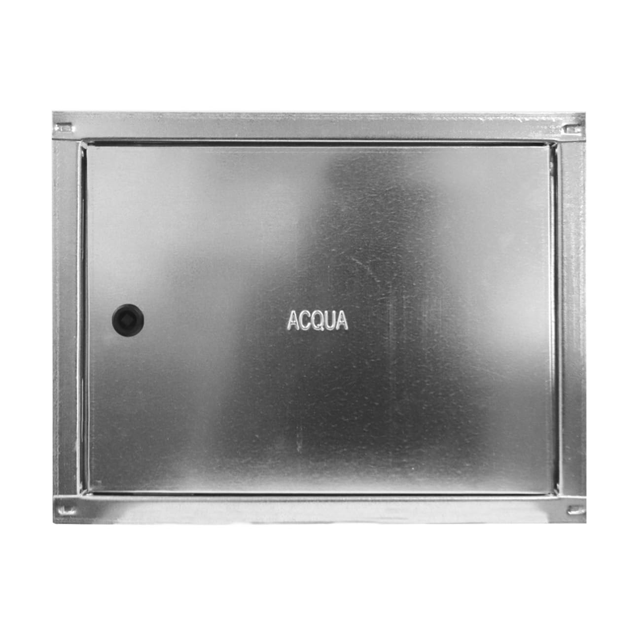 1101 Puerta galvanizada para contador de agua, con cerradura y llave cuadrada. Dimensiones 400x280 mm
