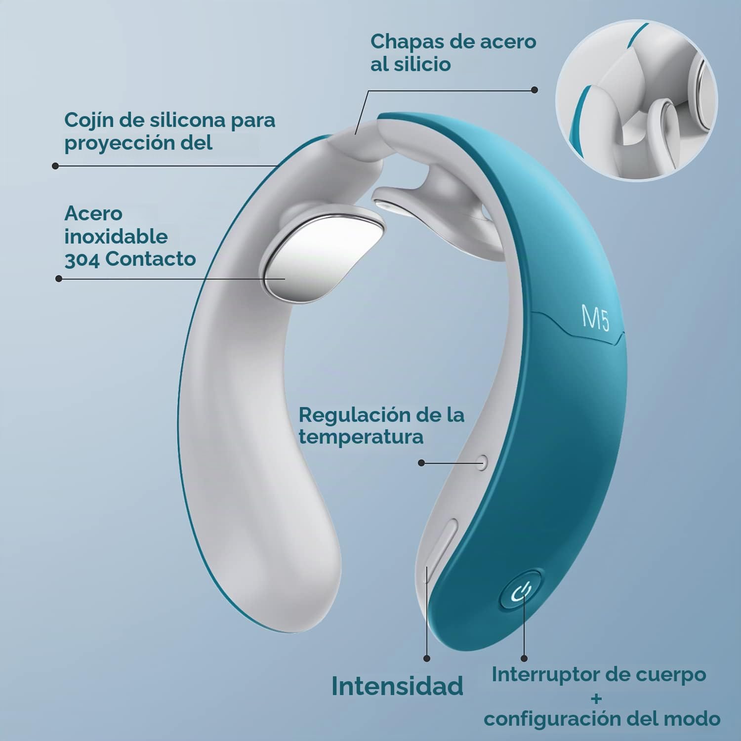 Masajeador Cervical Masajeador de cuello profesional con mando a distancia, 6 modos y 18 niveles con función de calentamiento,Para uso doméstico en oficina,Regalos de Festivo(verde)