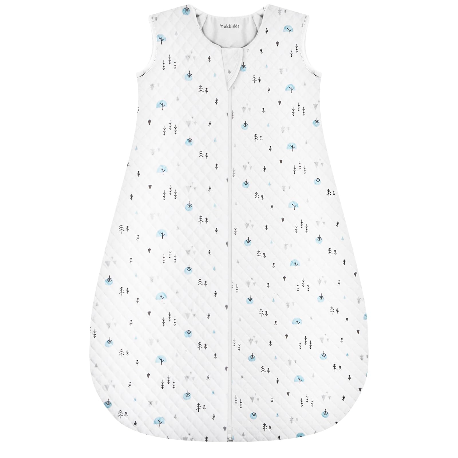 Yukkidds Baby Sleeping Bag 2.5 Tog 0-6 Months Newborn Sleeping Bag 100% Cotton Sleep Sack for Winter Warm and Comfortable White