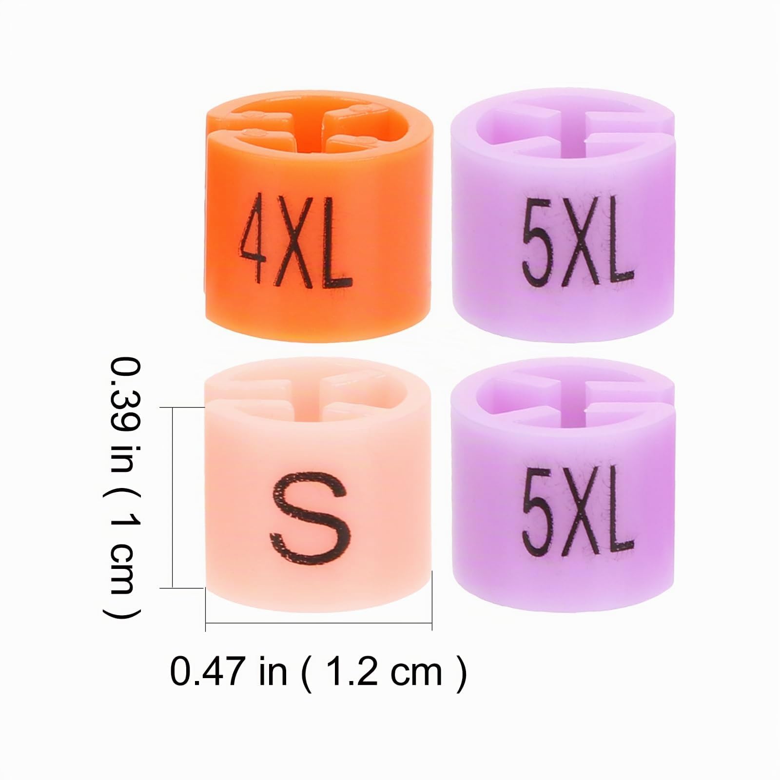Cabilock Marqueurs De Taille Pour Cintres Plastique 800 Pièces 1.20X1.20X4.00Cm Organisateur De Vêtements Pour Boutique Codage Facile Penderie Dressing