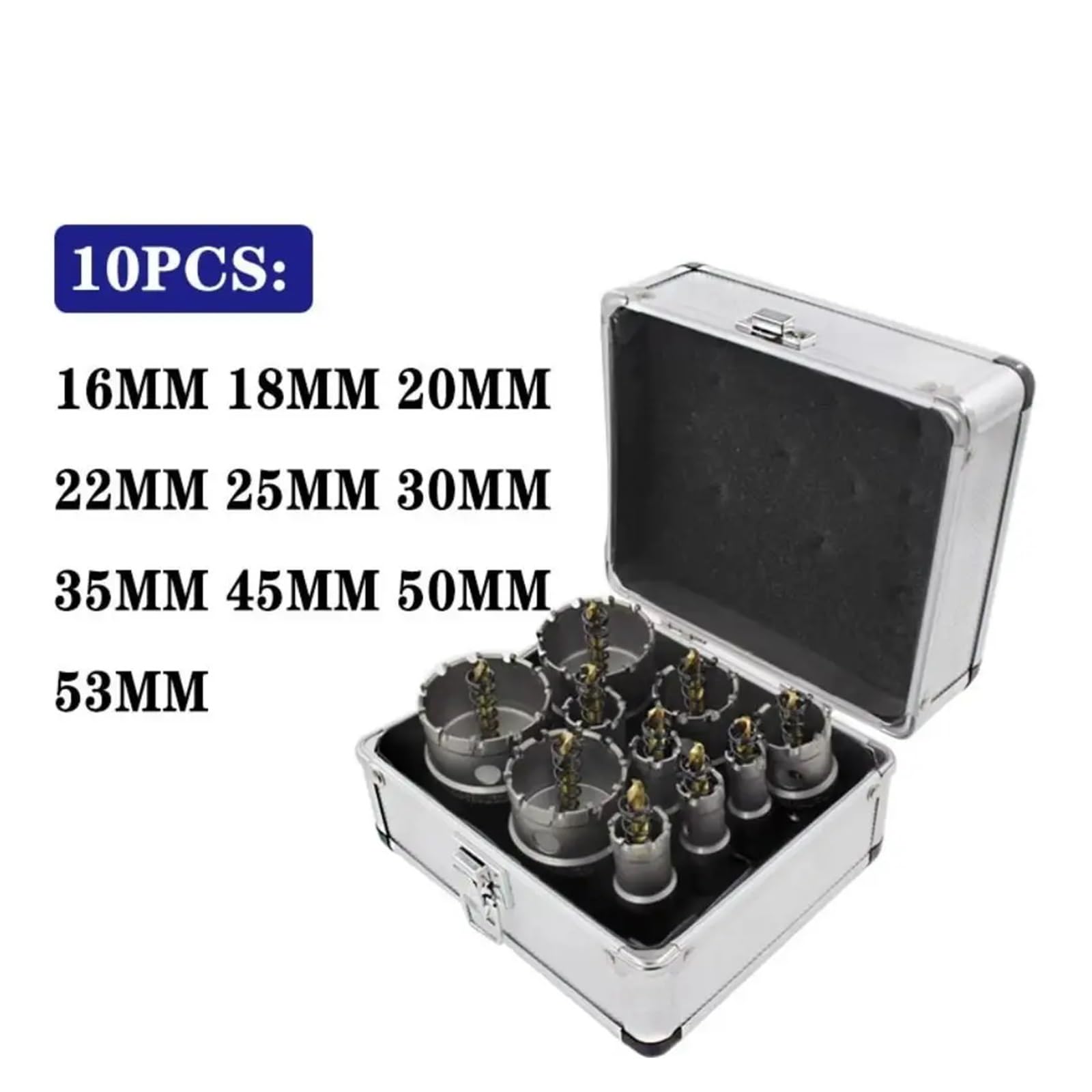 Juego De Brocas De Corona Con Punta De Carburo TCT, Antideslizantes Y Resistentes Al Desgaste, For Trabajos En Madera.