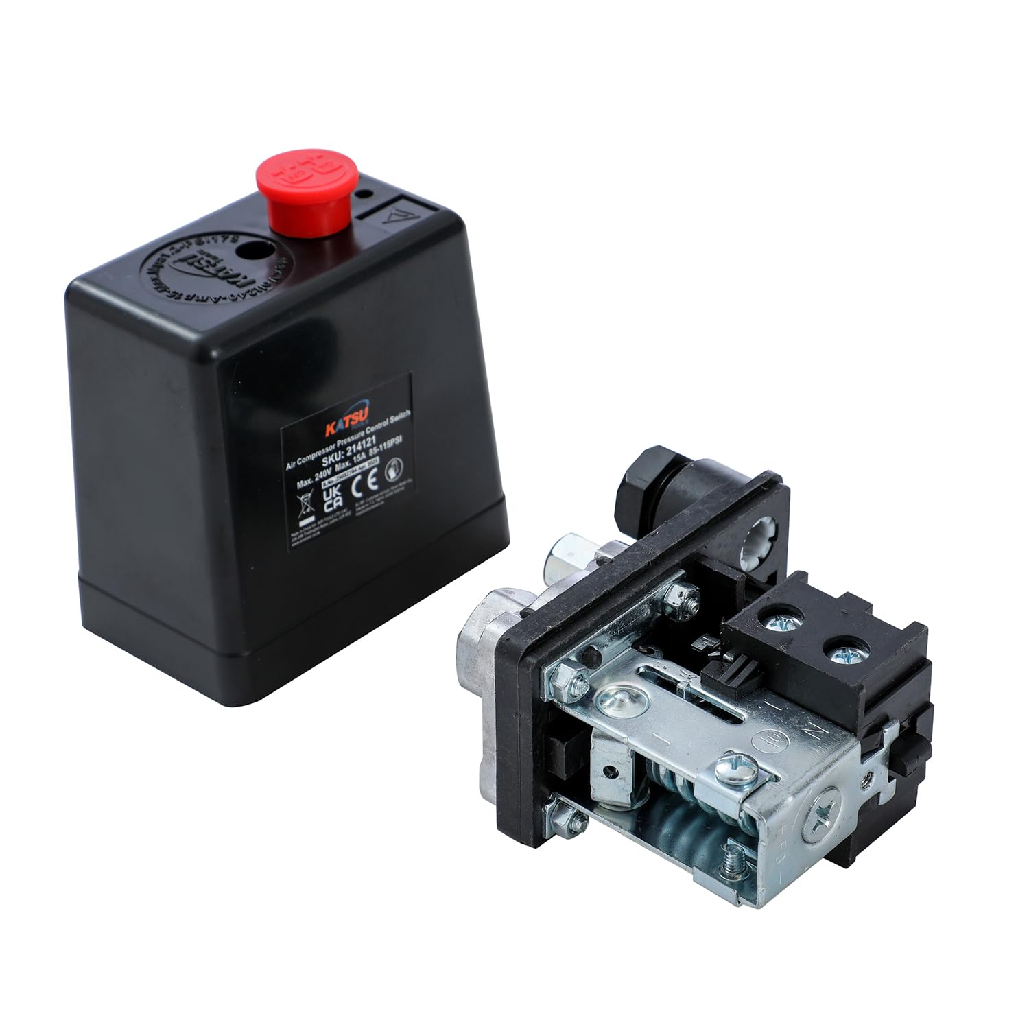 0.2 tot 2bar SPDT Zinkspuitgietwerk Drukschakelaar G1/4'' 250VAC DIN-A