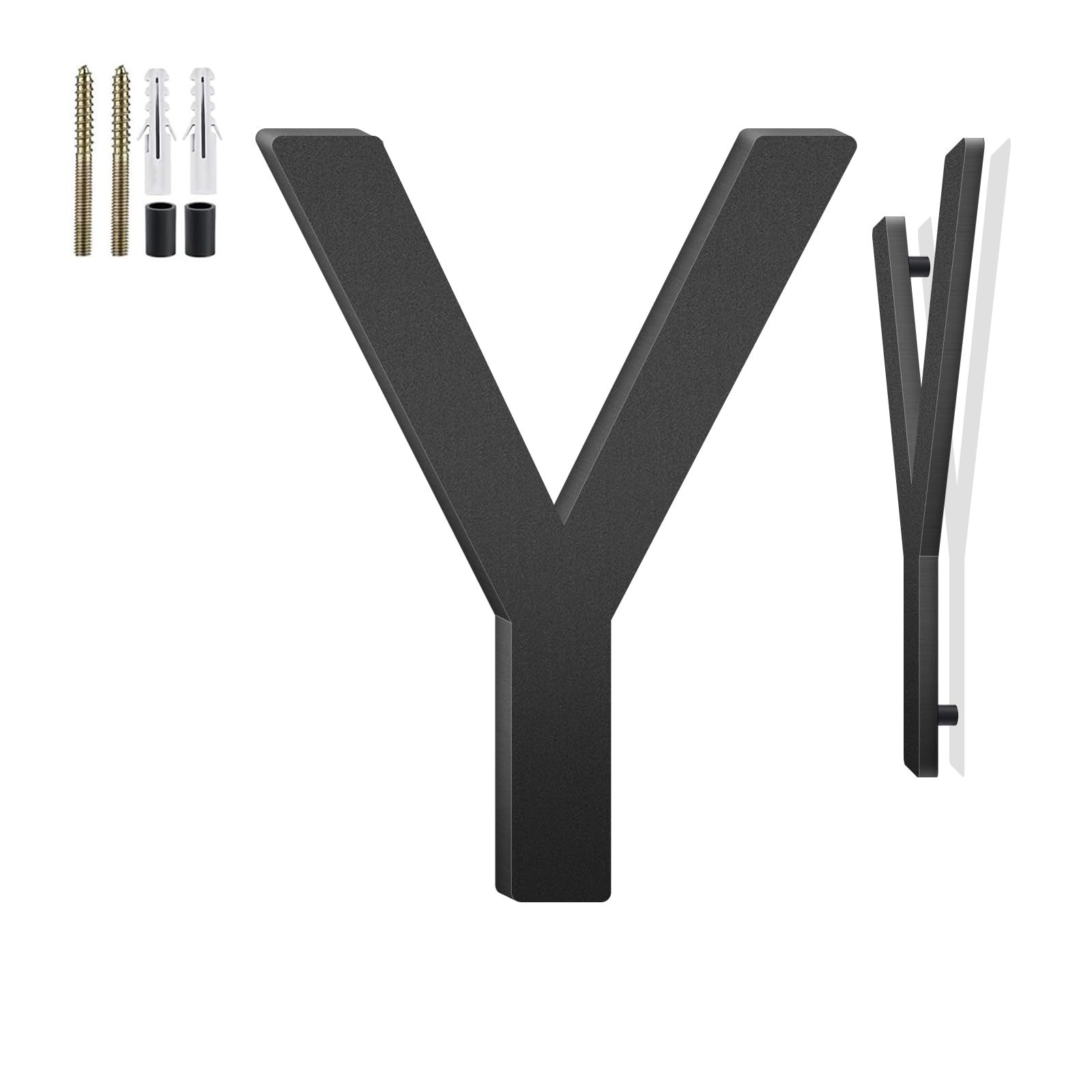 20 Inch Floating House Numbers and Metal Letters for Outdoor Signs, House Numbers for Outside, Aluminum Address Letters and Numbers for Door, Mailbox, Garden, Perfect for Home or Office (Letter Y)