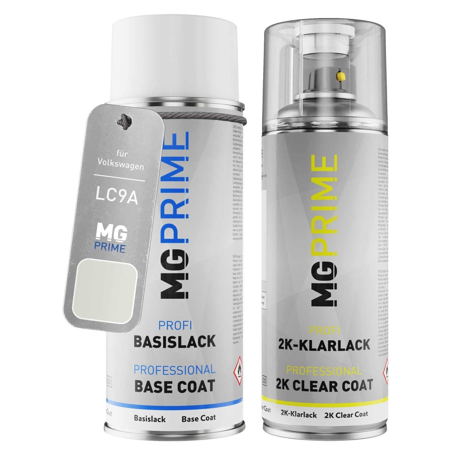 MG PRIME Autolack Spraydose für Volkswagen LC9A / C9A / 0Q Pure White +2K