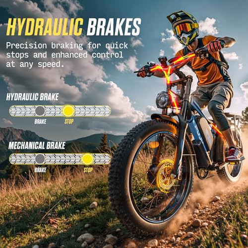 Image of 6000W Electric Bike for Adult, 60V 20Ah Dual Motor Ebikes, Max 50MPH Up to 100 Miles Range, 26 inch Fat Tire Electric Bicycles for Men Women