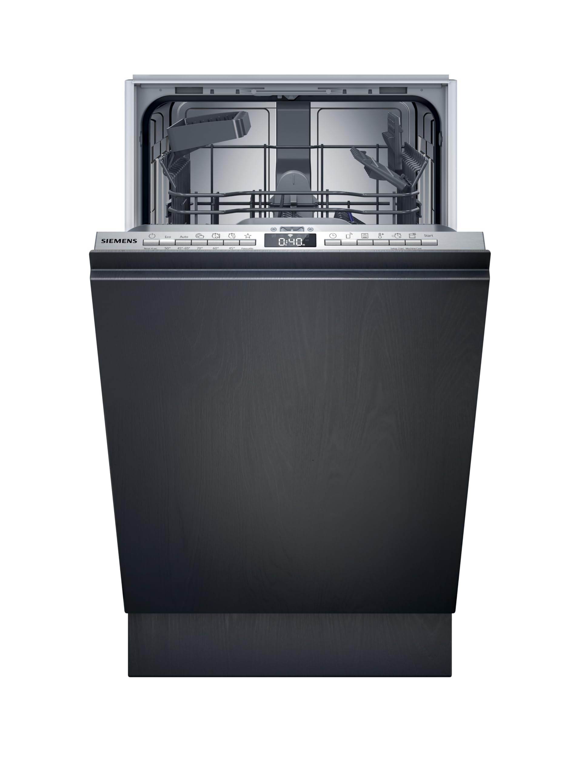 Siemens iQ300 SR63EX25KE Vollintegrierter Geschirrspüler 45 cm 10 Maßgedecke varioSpeed Plus autoOpen dry aquaStop Home Connect