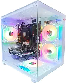 PC Gamer Branco Ryzen 5 5500, 16GB DDR4, SSD NVMe 1TB, GeForce RTX 3050 6GB, Windows 11 Pro