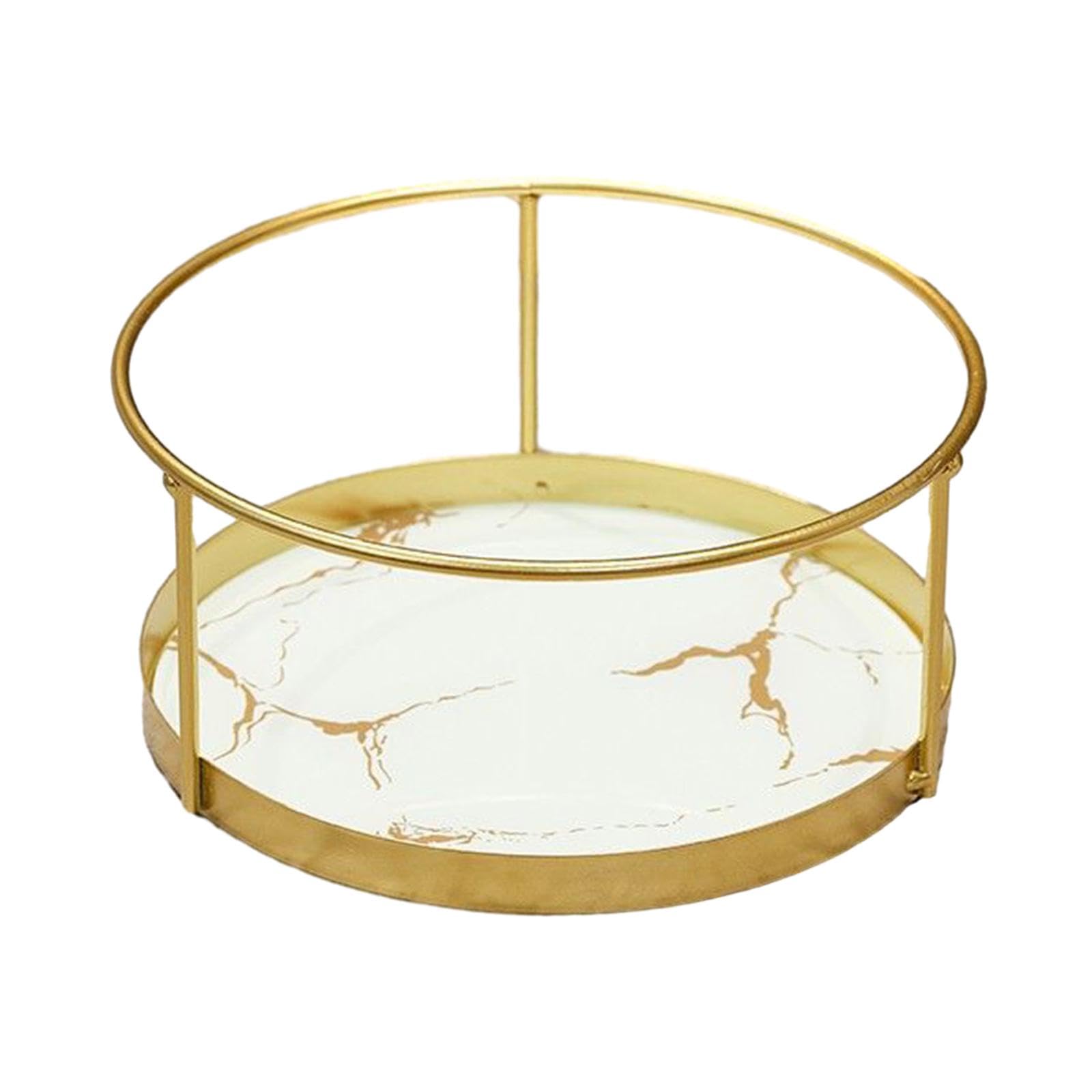 Enakshi (LABEL) Creations Bathroom Organizer Round Cosmetic Storage Rack for Household Farmhouse Hotel White Single LayerHome & Garden|Household Supplies & Cleaning|Home Organization|Storage Boxes