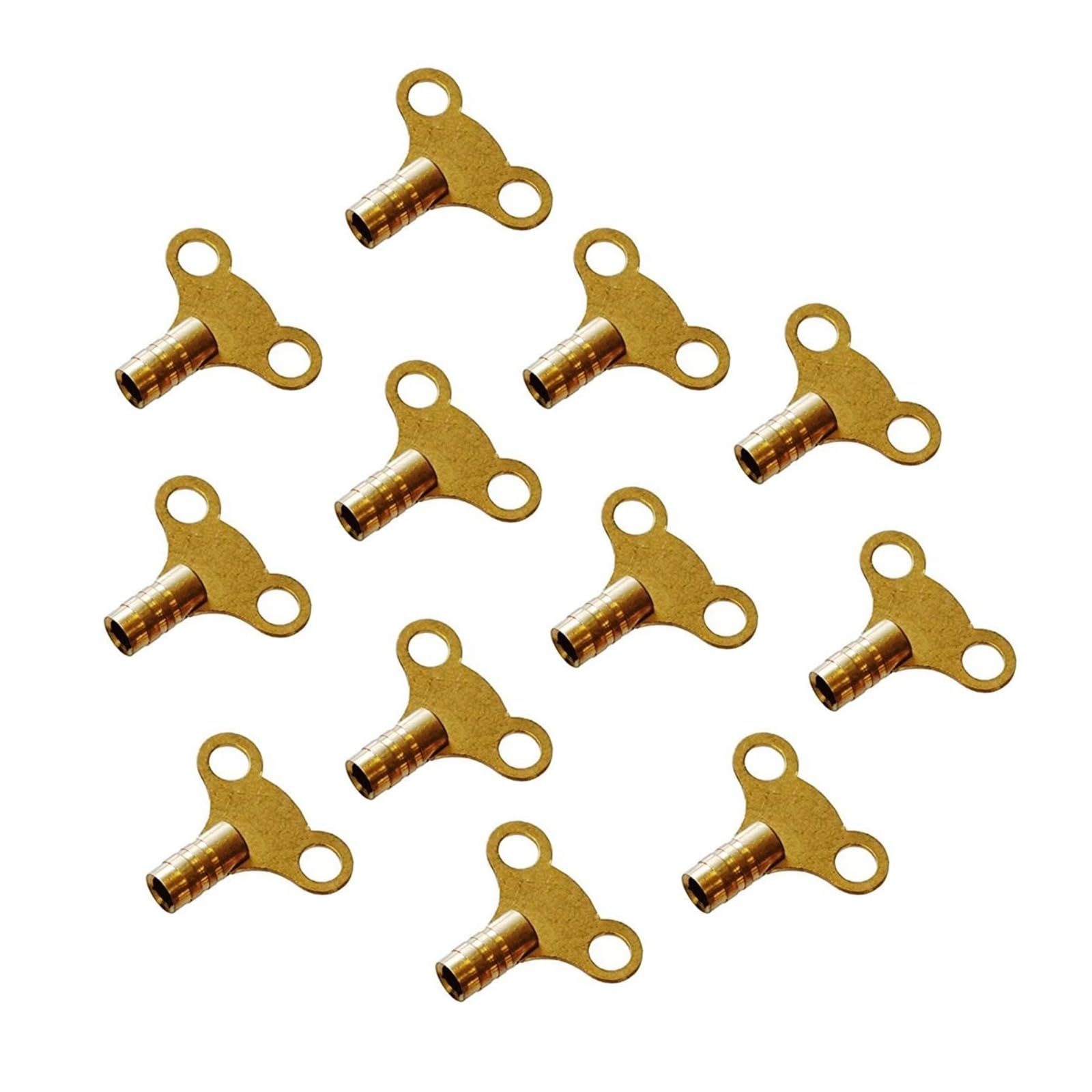 PNJB Radiator Key, Clock Type Solid Brass Key, Key for Bleeding and Air Vent, Radiator Valve, Easy Grip, Sturdy and Durable Design, Venting Air Valve (12 Pcs) โ image 1