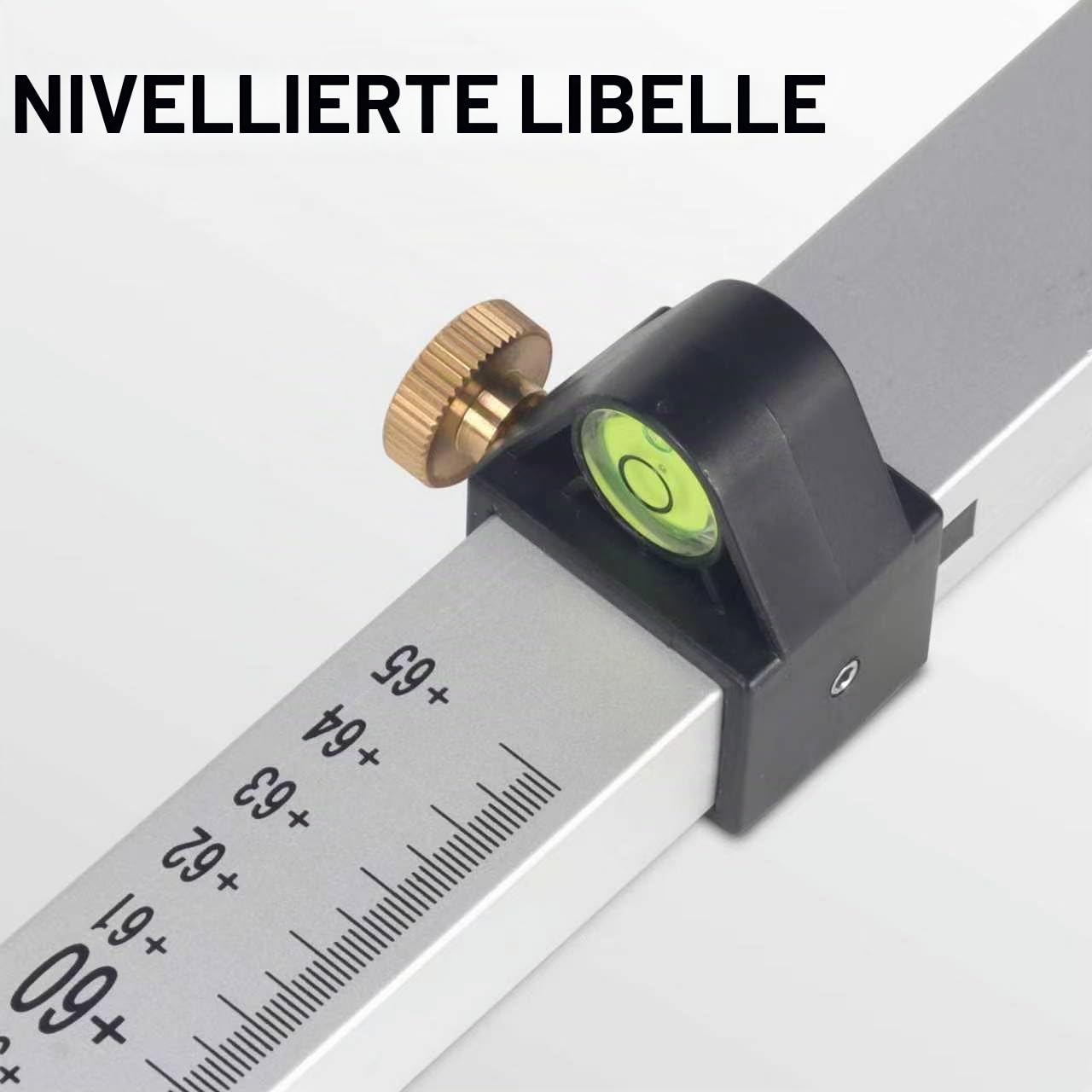 Laser-Grade-Stab, Laser-Wasserwaage für Rotationslaser mit Schnellverschluss-Aluminiumstab zum Messen
