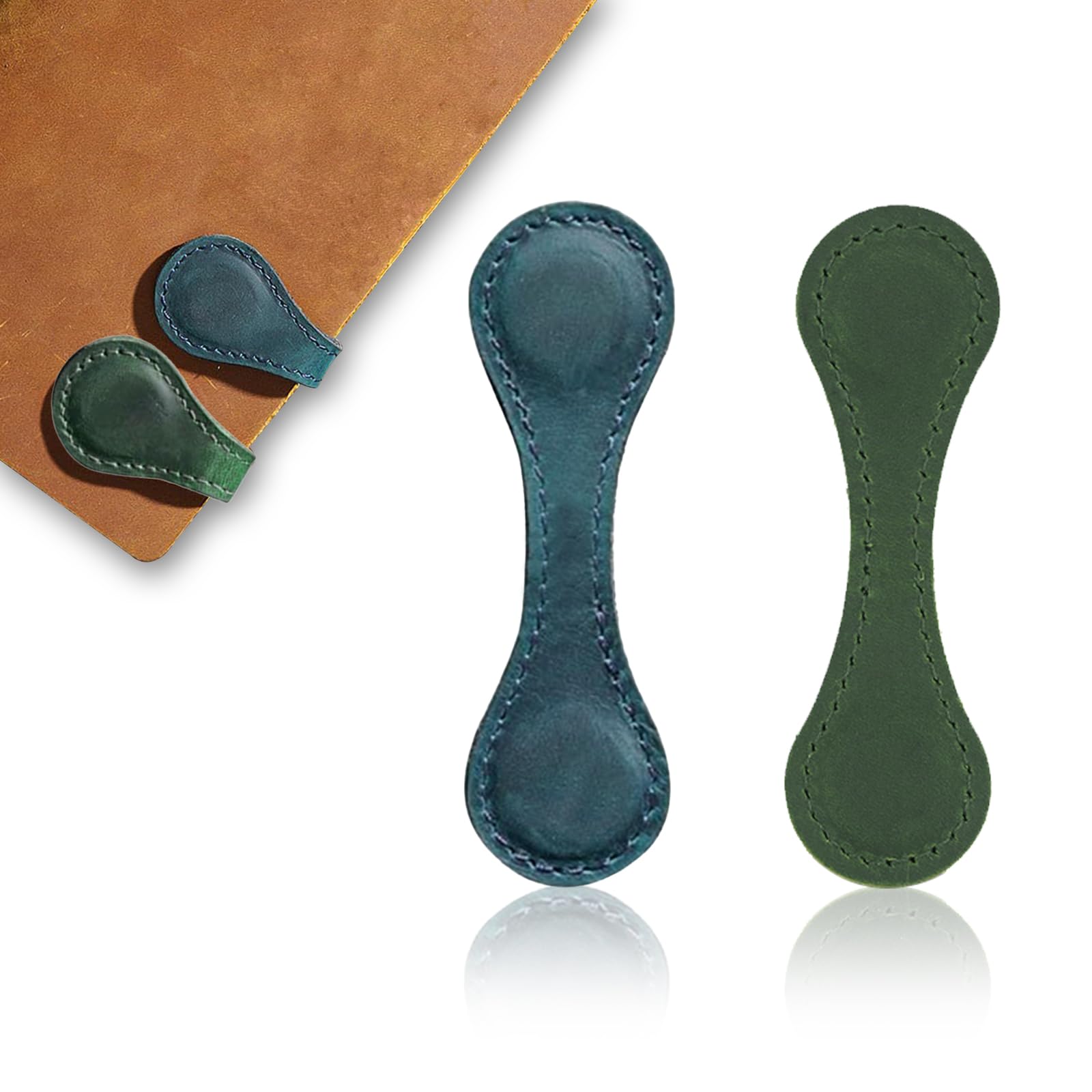 Marcapáginas magnético de cuero, marcadores de cuero hechos a mano, marcador de página magnético de doble cara, marcadores magnéticos, regalo de lector, marcadores magnéticos de cuero para los amantes