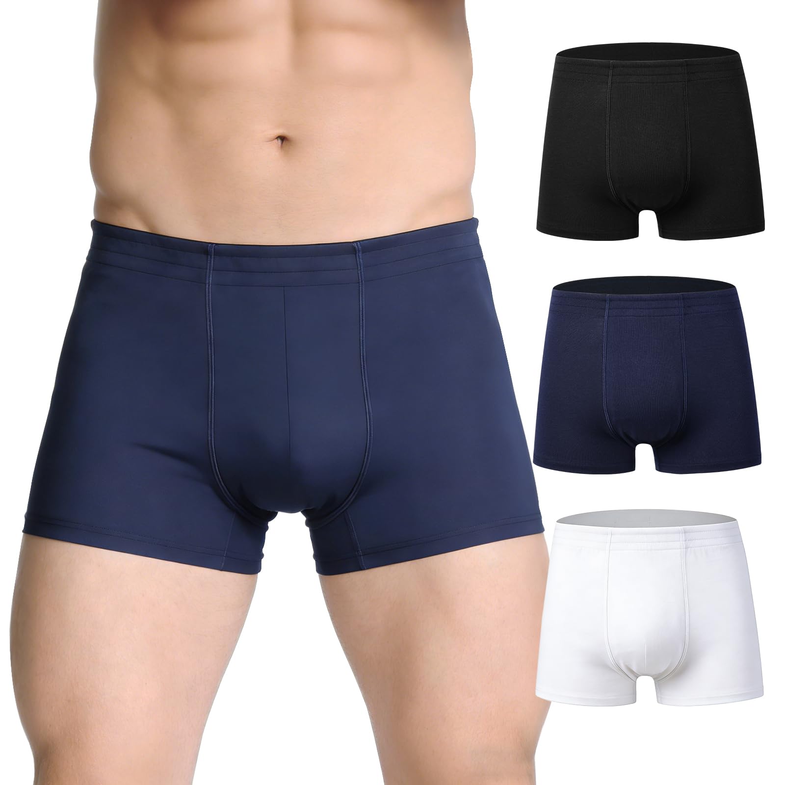 Photo 1 of Men’s Incontinence Underwear – Upgraded 250ml Absorbency, Leakproof Boxer Briefs with Front-to-Back Leak Protection – Washable Reusable Cotton Incontinence Briefs for Heavy Bladder Leakage, 3-Pack