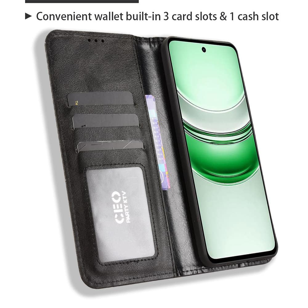 COMAKU Realme C71 Case Leather - Flip Cover Protection magnetic