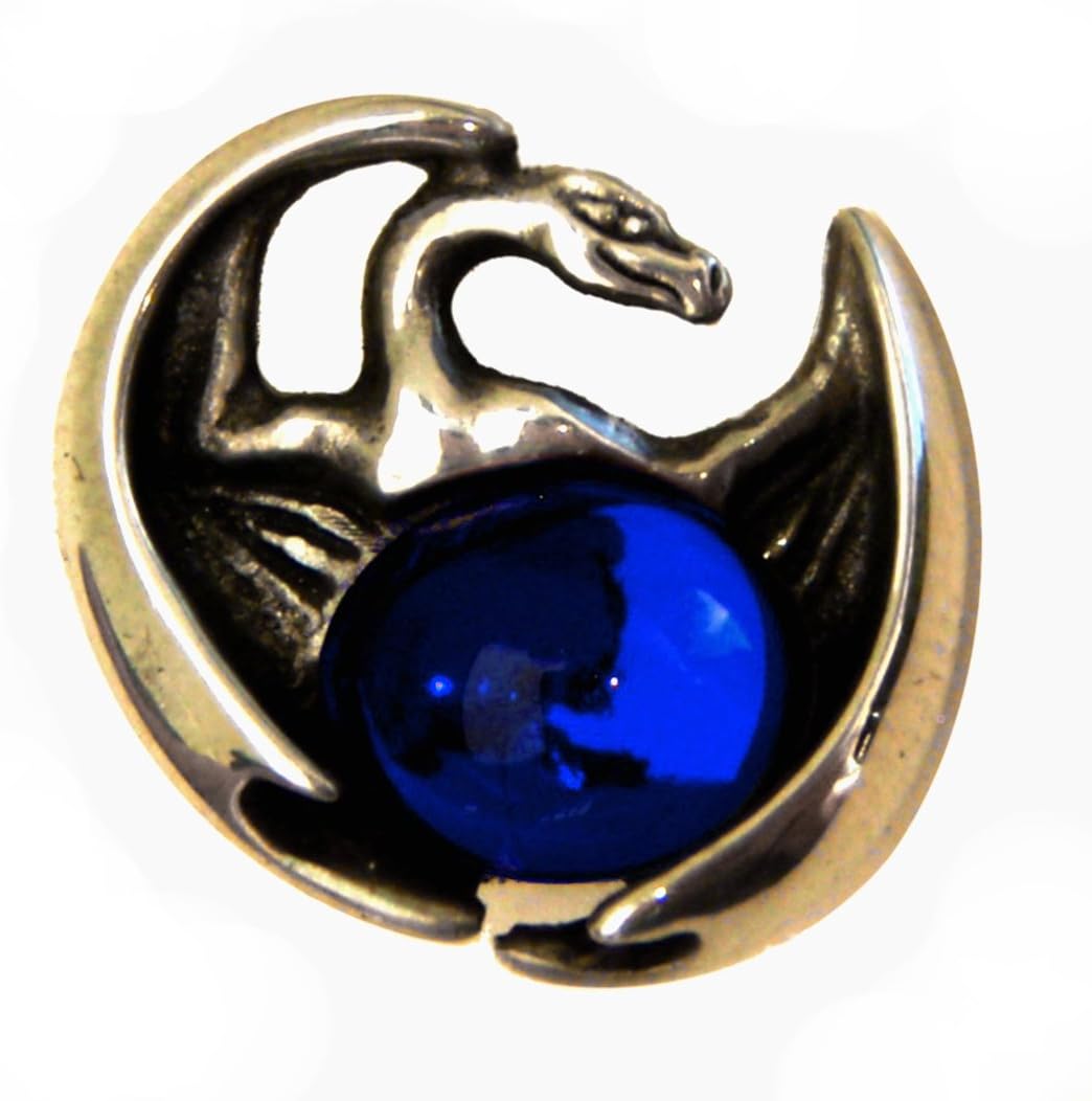 Bo Shannon Designs Protector Dragon Pin with Blue Crystal