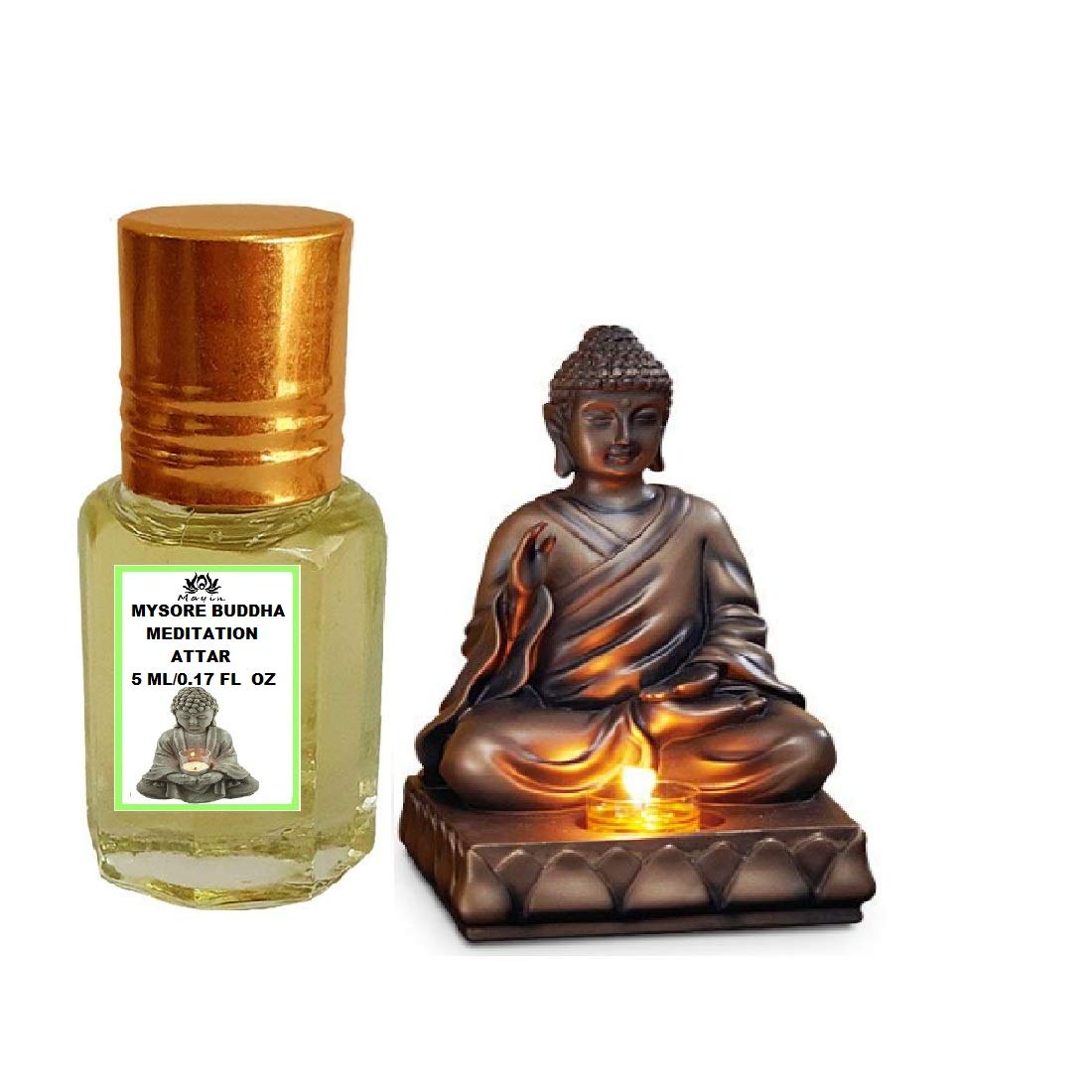 Mayin Aromatic Buddha Attar Perfume for Meditation for Men and Women, 5 ml