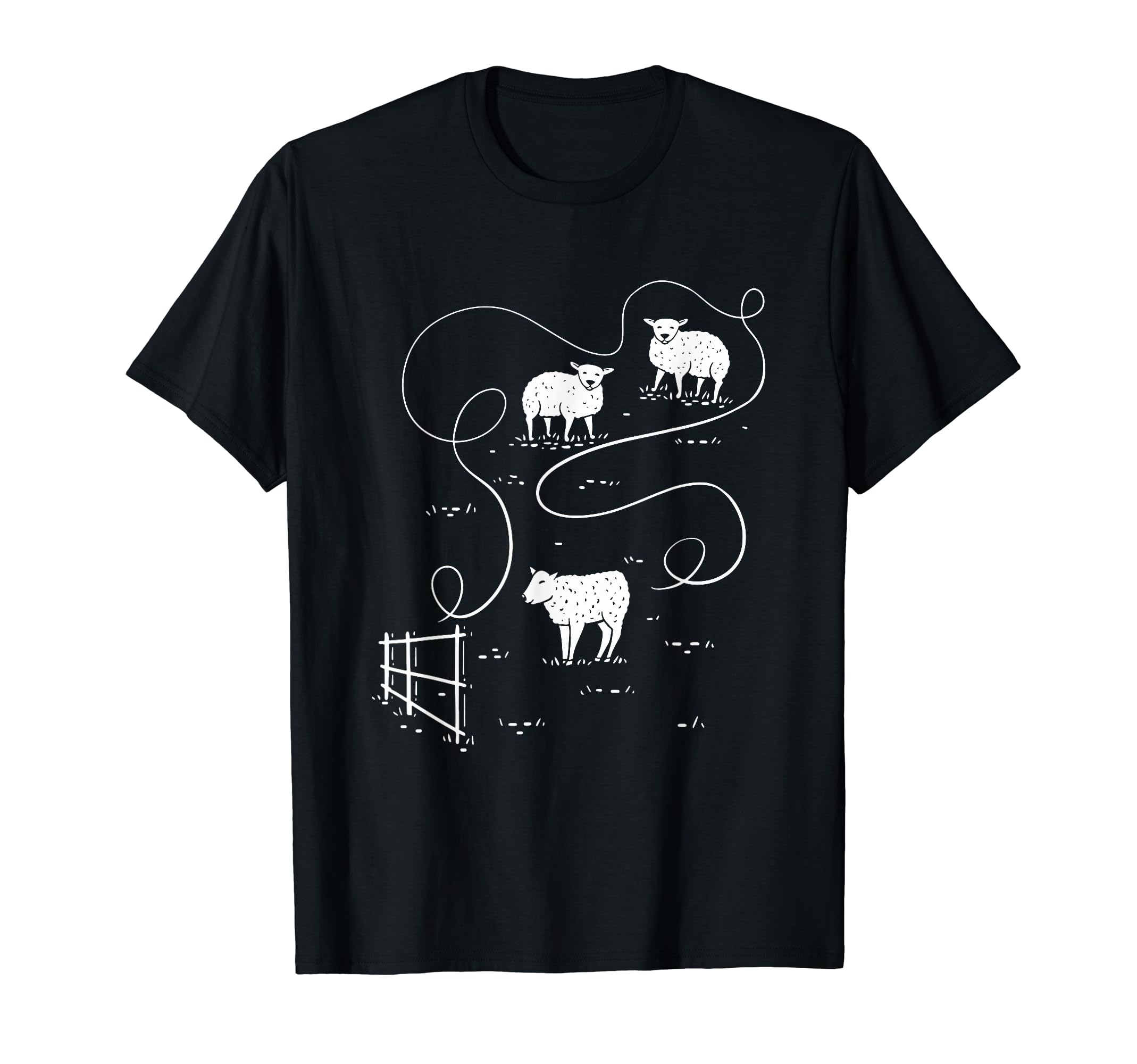 Funny Farmer and Herdwick Herdy Sheep GiftsSheep Art Sheepherders Farmer Wool Costume Motive T-Shirt