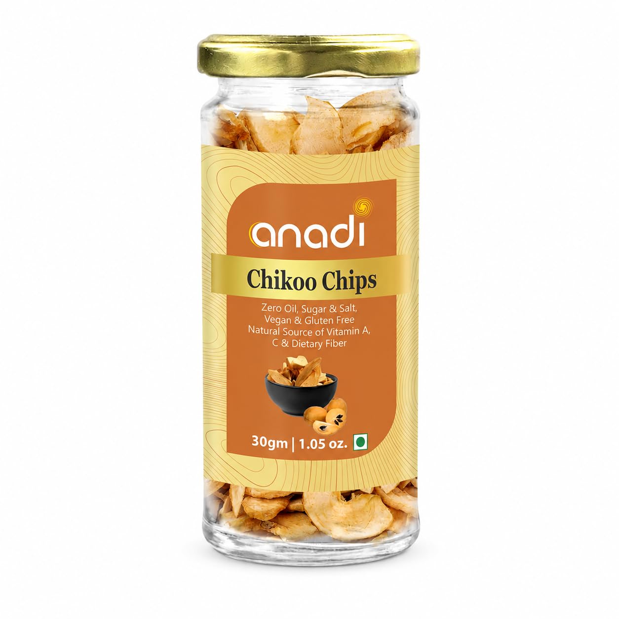 Anadi Sutra Freeze Dried Chikoo Chips 30g | No Refined Sugar | Oil Free | 100% Fruit Snack | Naturally Sweet Sapota Slices | Freeze Dried Healthy Sweet Treat | High Fiber Snack | Ready to Eat-image-27