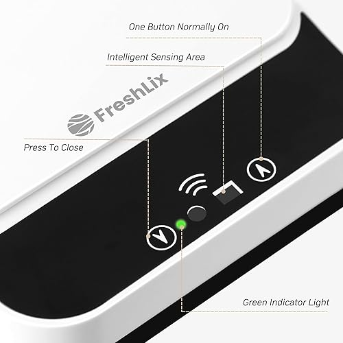 Miniatura 3 de Basurero de baño con tapa, cubo de basura de 2.6 galones, botes de basura automáticos sin contacto, delgado e impermeable para dormitorio, baño,