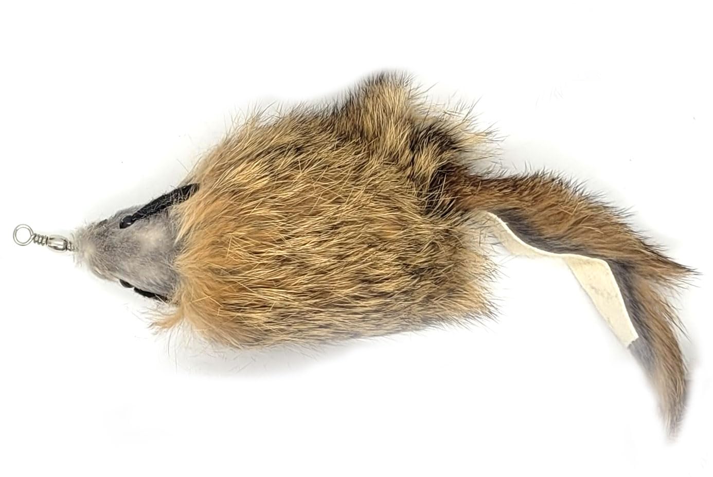 Kats'N Us Cat Wand Refill - Real Rabbit Fur Mouse- Natural Gray