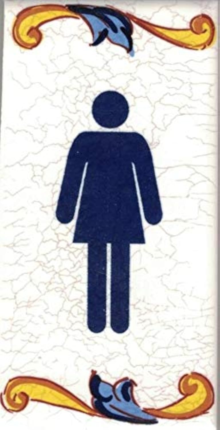 Toro del Oro Modern Exterior House Number - Ceramic Names, Addresses & Signs With Craquelé Design (Woman Design)