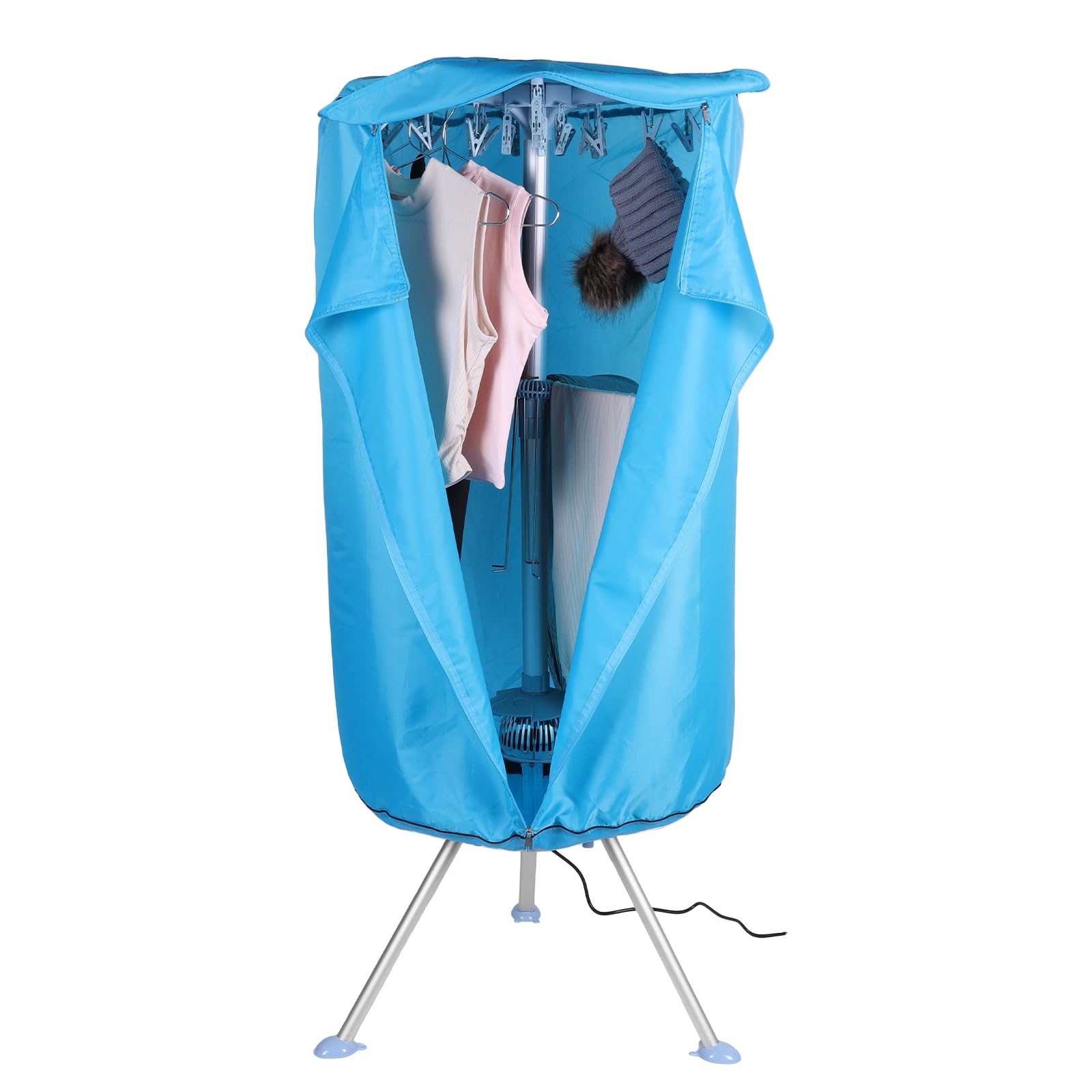 2-Layer Electric Clothes Dryer Rack with 0-180min Timer, Foldable & Portabl
