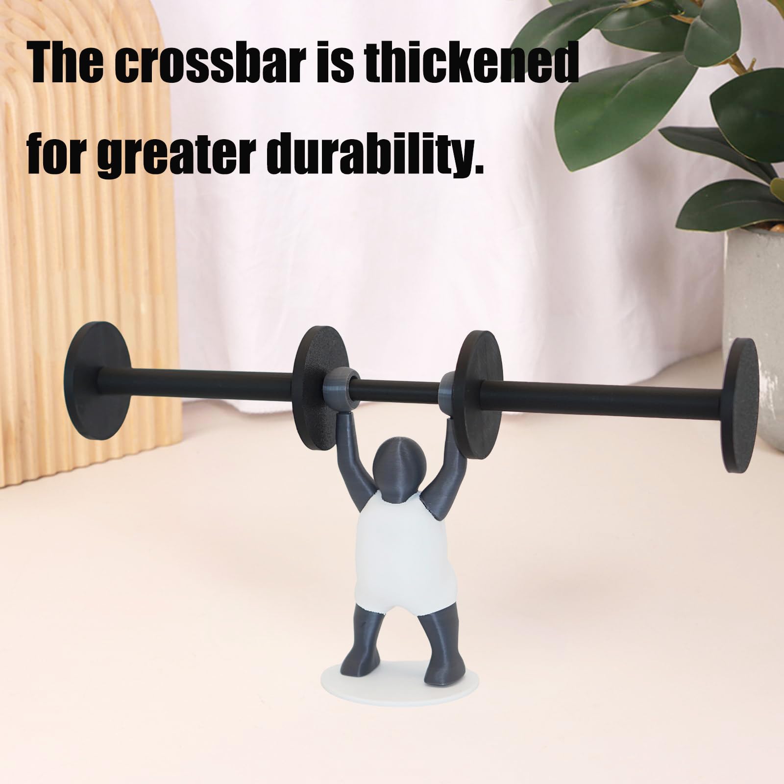 Weightlifter Toilet Paper Holder - 3D Printed Unique Design, Stand with Barbell, Holds 2 Rolls of Paper, Fun Bathroom & Kitchen Decor for Fitness Enthusiasts — Amazon image 8