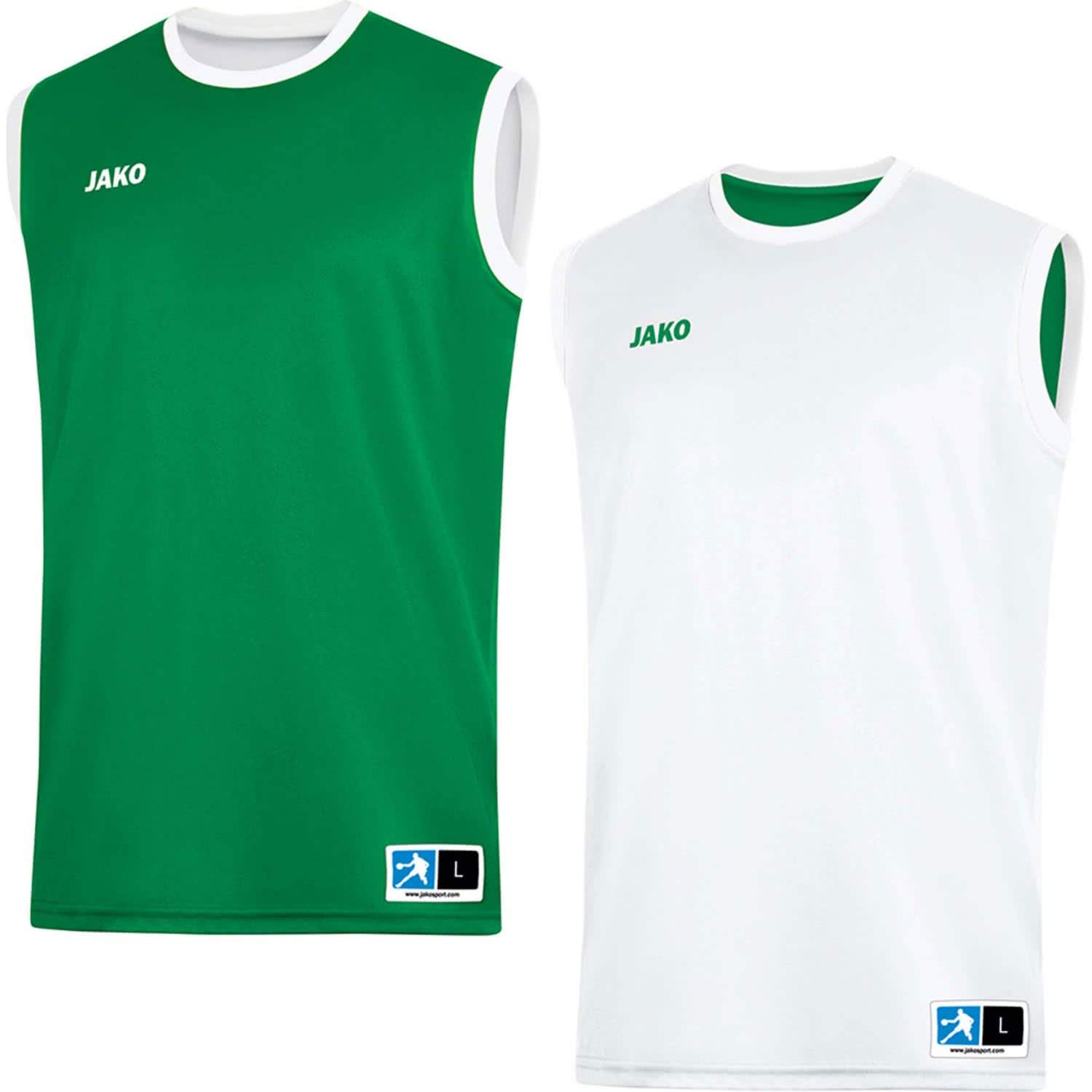 JAKO Men's Change 2.0 Reversible Jersey, Sports Green/White, 3XL