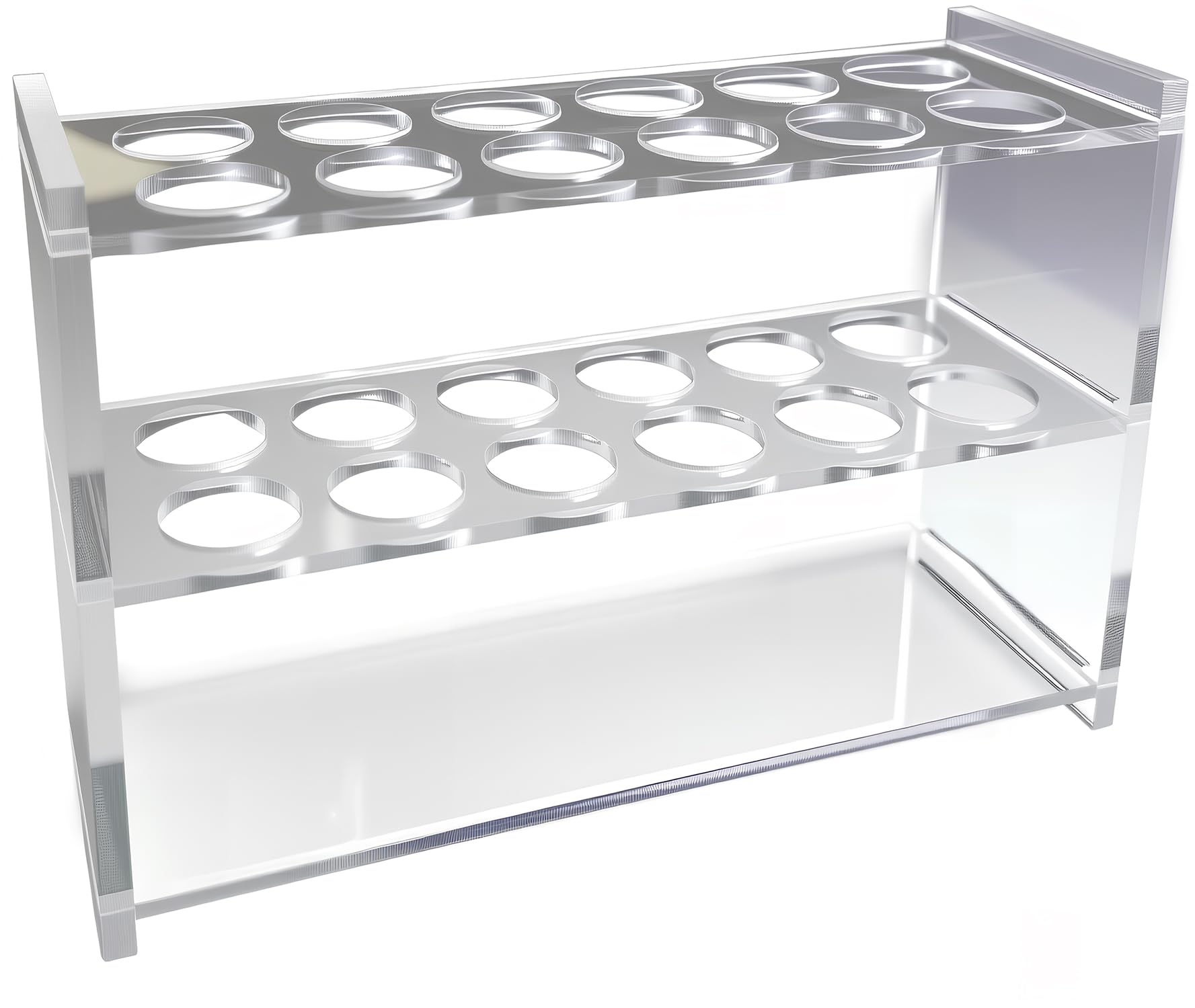 12 Slots 21mm/0.83inch Diameter Acrylic Plastic Test Tube Rack Holder for 25ml Tubes Lab Tube Racks (25ml)