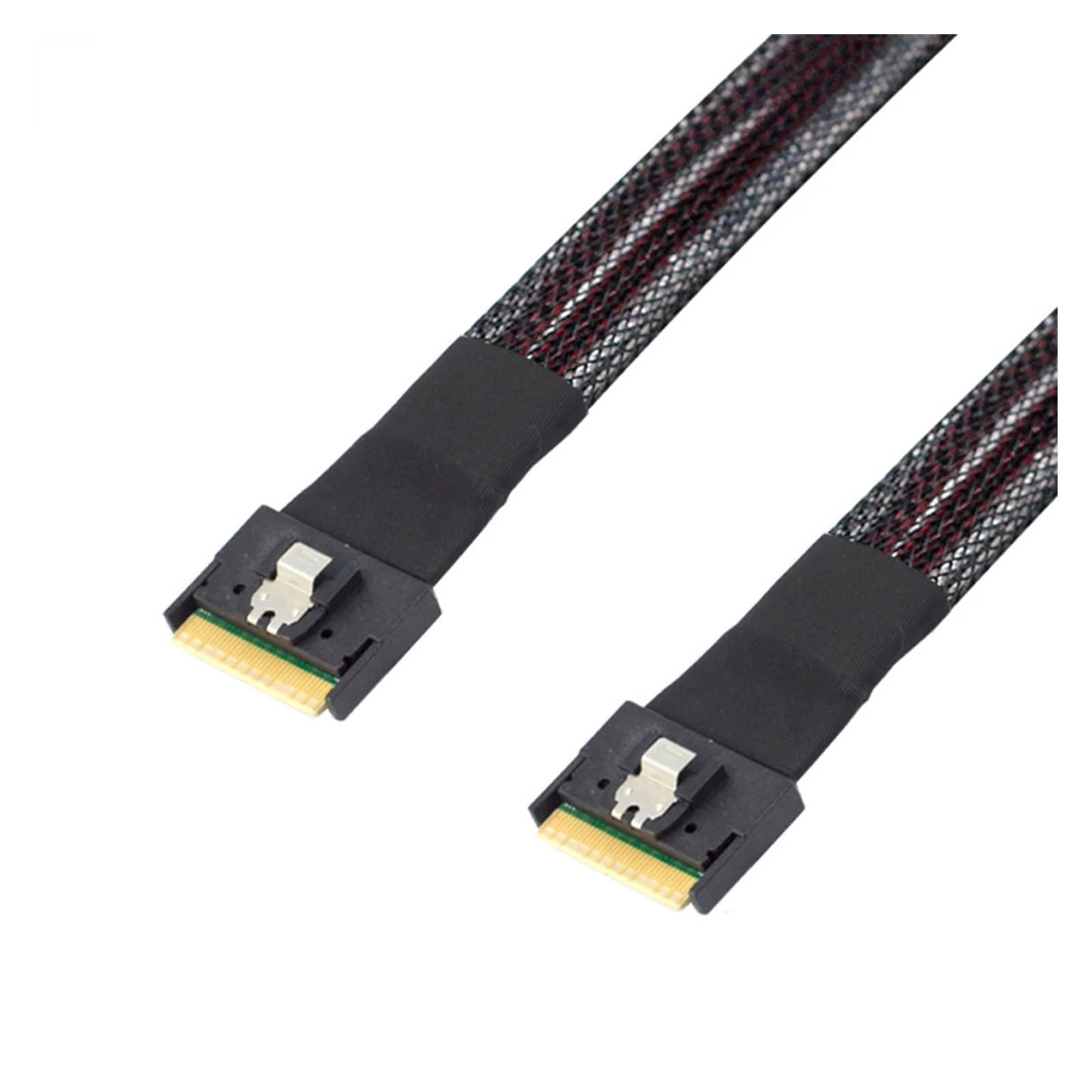 Cavo adattatore a prova di scoop-proof PCI-E Slimline S*A*S 4.0 SFF-8654 8i 74pin Host a SFF-8654 74Pin Slim S*A*S Target Cable (0,8 m)