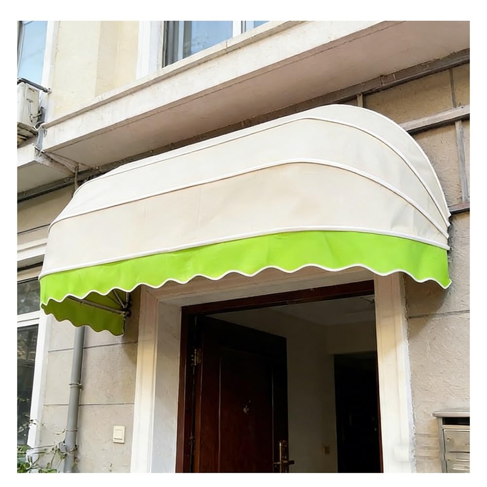 Tenda retrattile curva con telaio in lega di alluminio, protezione UV, baldacchino pieghevole per cortile, portico, balcone, facile da installare personalizzabile