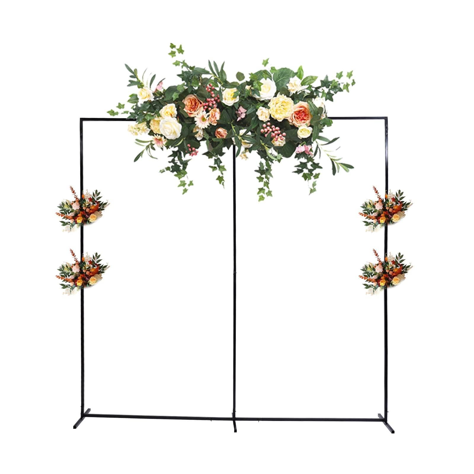 Hochzeitsbogen Gestell Freistehend Hochzeitsständer Schwarz Hochzeitsbogen Ständer 230cm Hochzeit Traubogen Ständer Hohequalität Ballonbogenständer für Bankette, Hotels, Partys