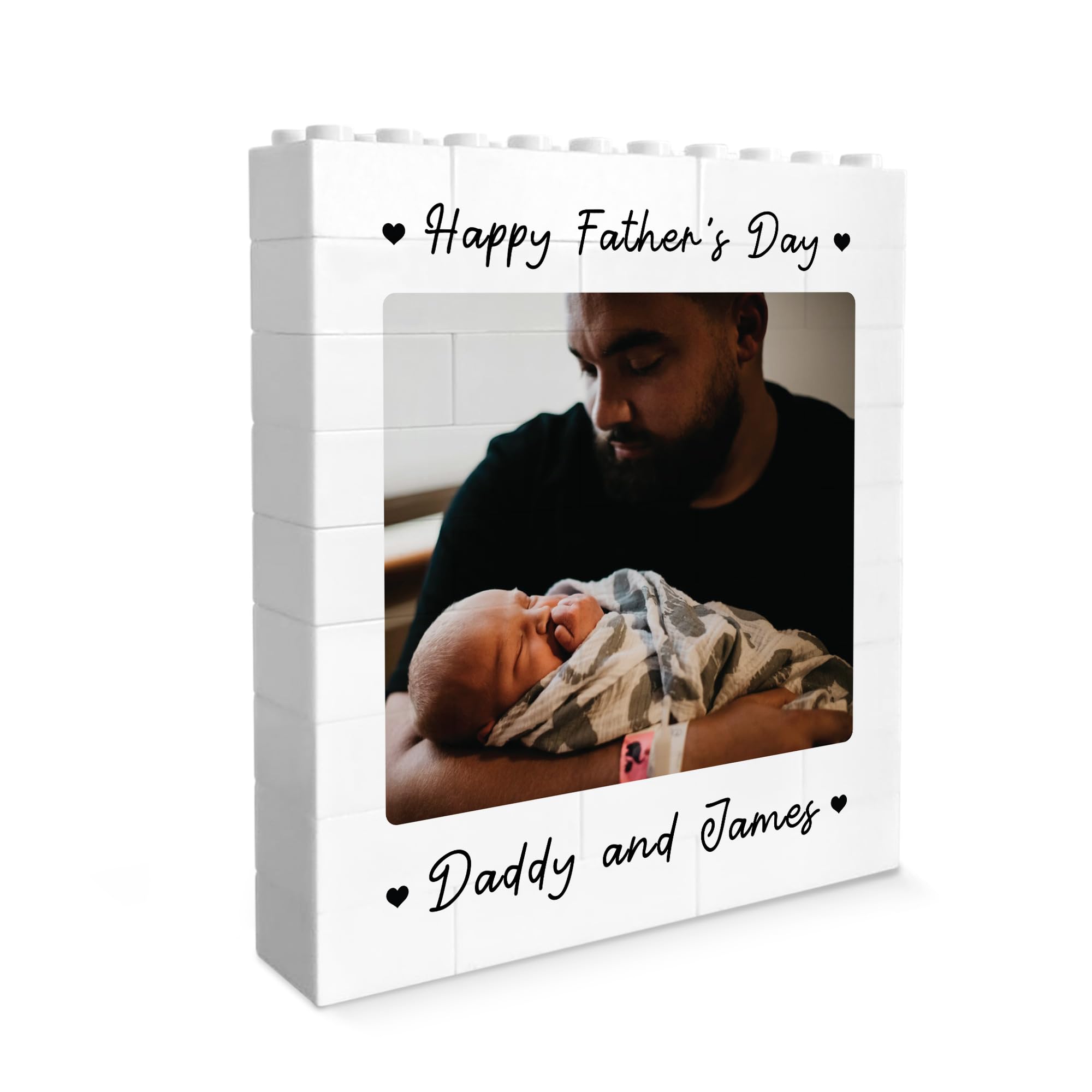 Red Ocean Personalised Brick Photo Block Gift For Fathers Day Daddy And Any Name Building Block Puzzle Gift For Him Daddy Fathers Day From Daughter Son Keepsake