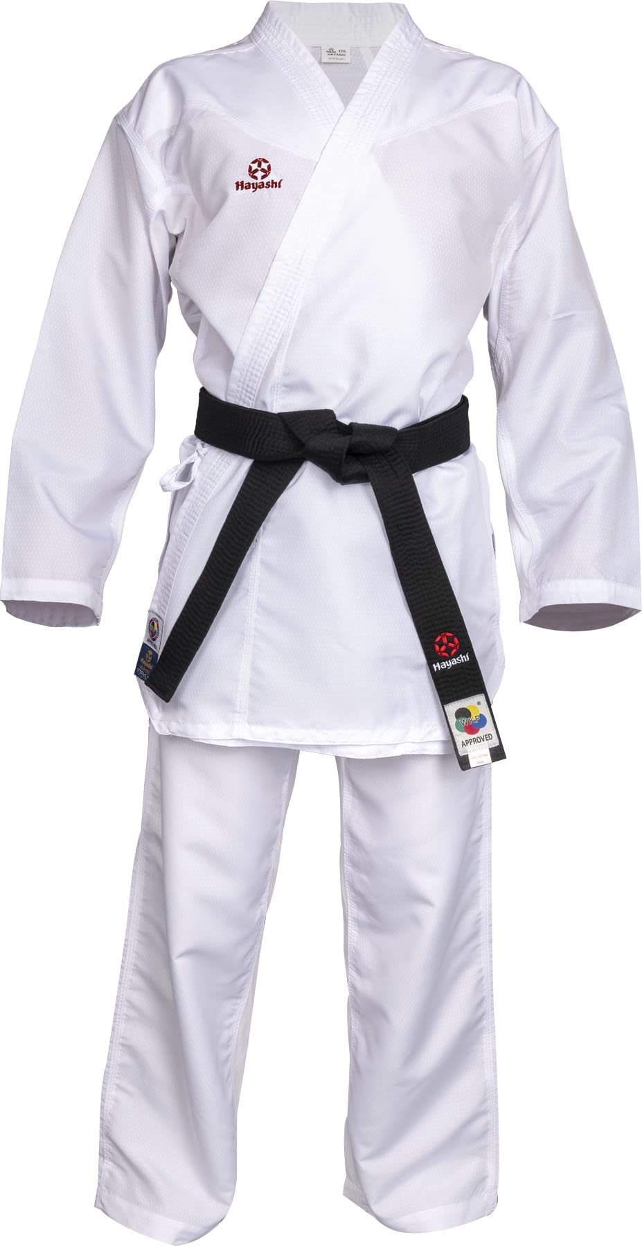 Hayashi Karate-Gi Premium Kumite – Ultraleichter Karateanzug Damen & Herren – WKF Approved Kumite Gi – Funktionale 100% Polyester-Faser – Weißer Karategi für Wettkampf & Training