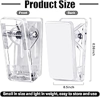 Vista 2 de 100 clips adhesivos para colgar, clip de pared de tapiz de plástico para decoración de oficina y hogar