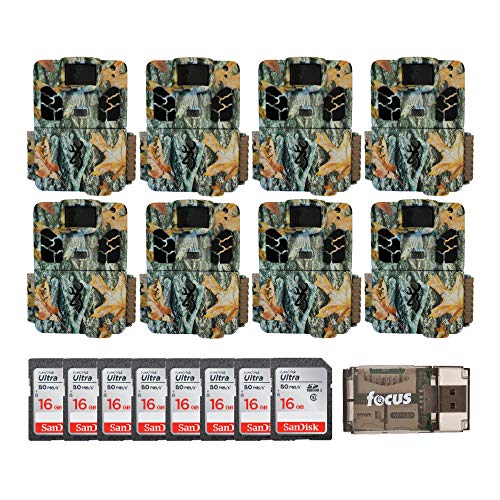 Browning Trail Cameras Dark Ops Hd Pro X 20Mp Game Cams, Camo, With Eight Memory Cards And Reader Kit Bundle #TOP17