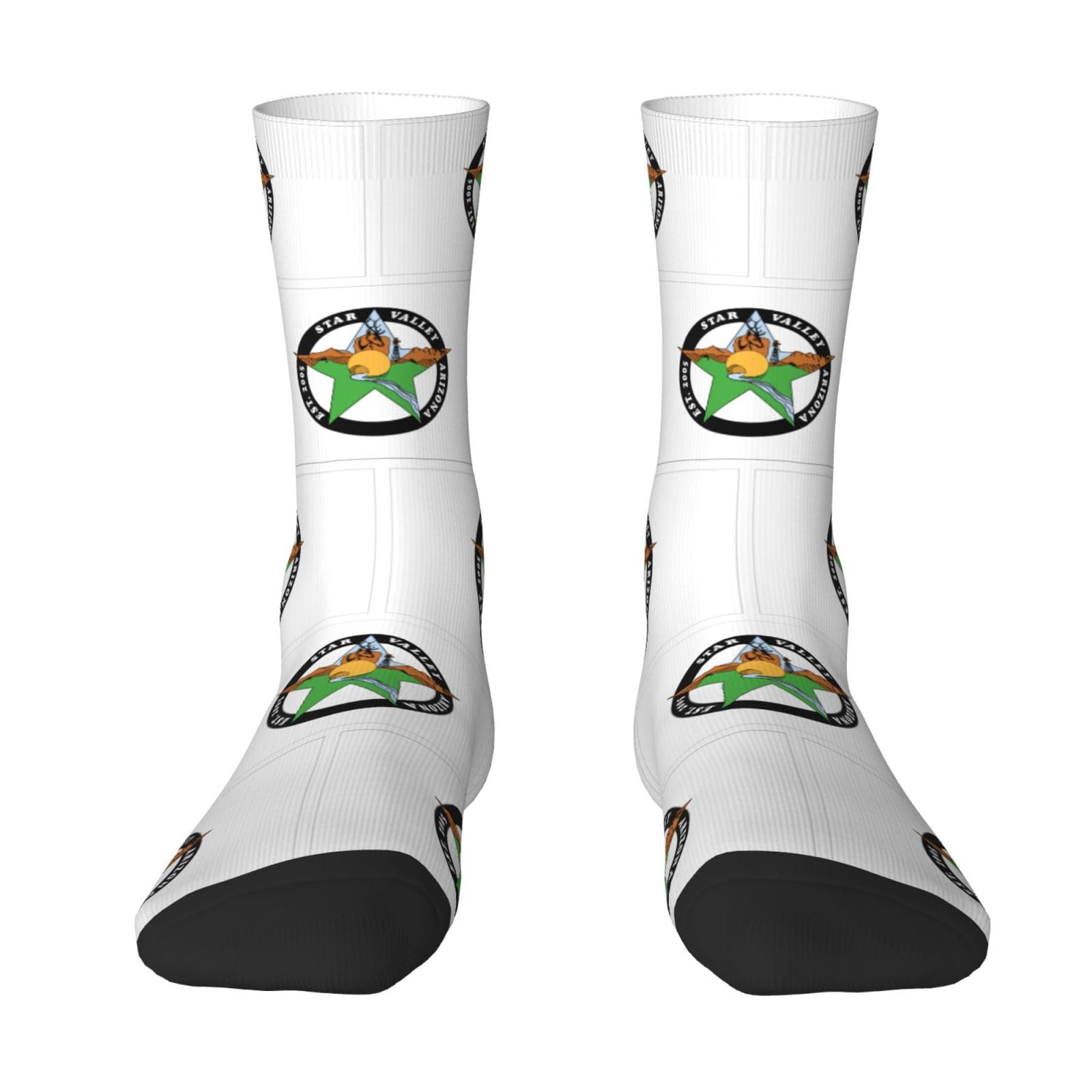 SIYTUAU Flag Of Star Valley, Arizona (2011-2017) Socks For Women Men Cushion Athletic Crew Socks Casual Wicking Socks