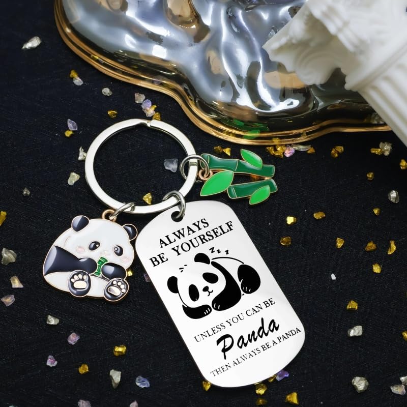 Panda Keychain Cute Panda Gifts for Women Animal Gifts For Pandas Lovers Funny Gift Idea for Birthday Christmas Friend