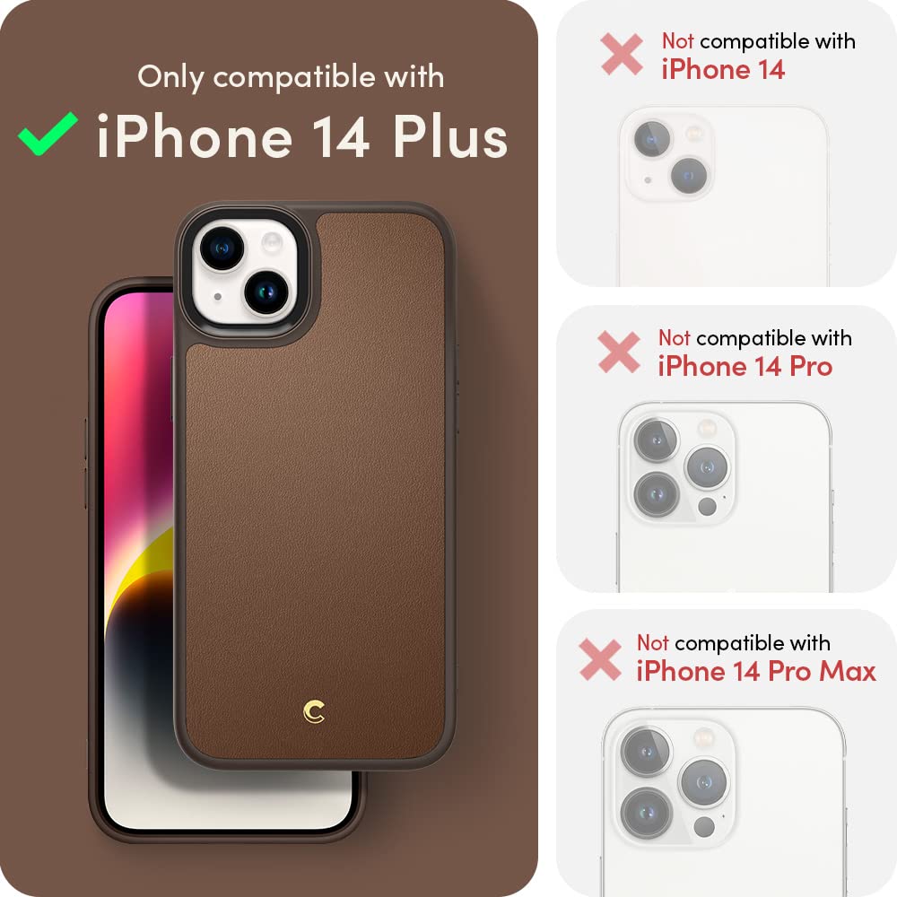 CYRILL di Spigen Kajuk Mag [Ricarica Magnetica] Cover Compatibile con iPhone 14 Pro 6.1 (2022) Custodia TPU Bumper Protettiva Antiurto in Pelle PU Premium - Cream