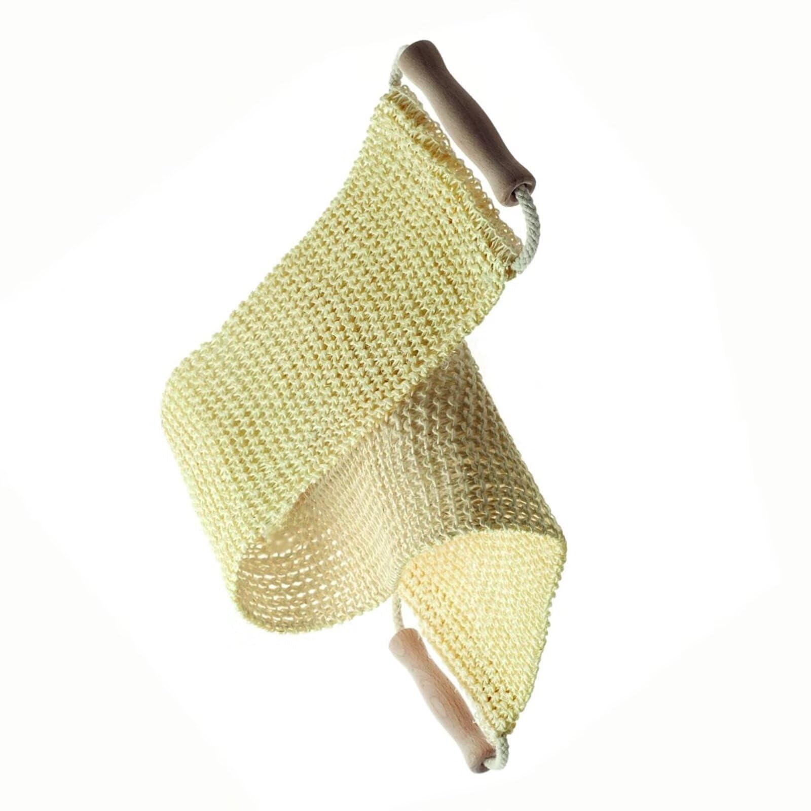 Premium Sisal Exfoliating Back Strap Shower Brush Rub Exfoliating Dead Skin Shower Bath Towel Skin Care Bath Towel Scrubber Natural Sisal Back Strap with Wooden Handle for Home Shower SPA Scrubber