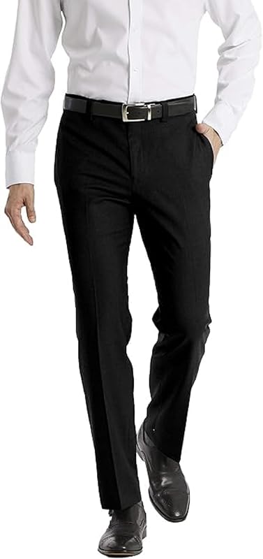 Pantalones de vestir de corte moderno para hombre Calvin Klein | Pantalones de traje para hombre | Tejido elástico de alto rendimiento, parte delantera plana, listo para usar