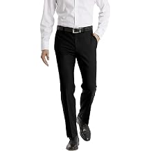 Calvin Klein Mens Modern Fit Dress Pants | Suit Pants for Men | Performance Stretch Fabric, Flat Front, Ready-to-Wear, Multiple Colors | Black 30/43