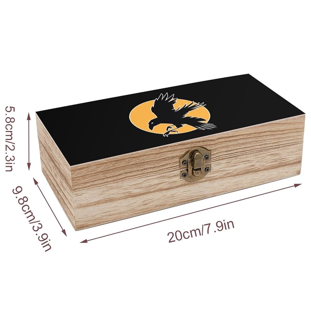 Amazon.co.jp: 木箱 八咫烏 カラス 鳥 木製収納ボックス
