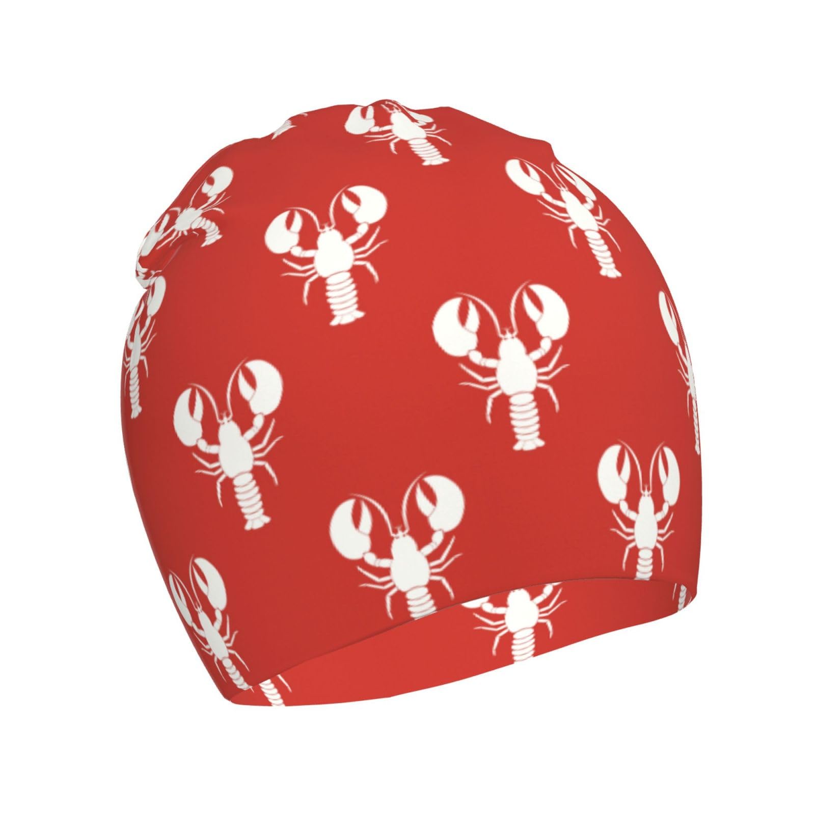 Animal Red Lobster Print Kids Beanie Hats Warm Knit Beanie Cap Skull Caps Gifts Decor for Boys Girls