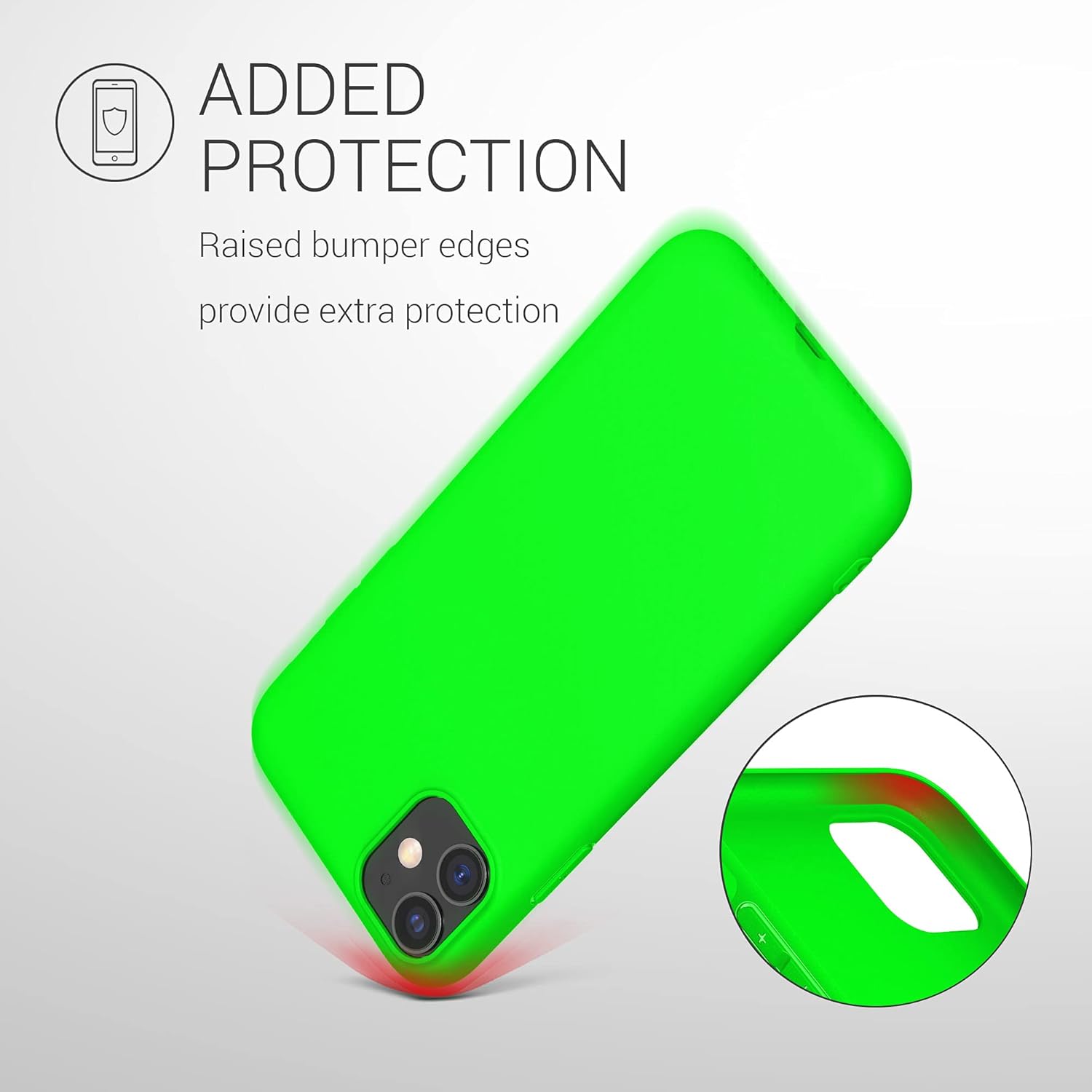 kwmobile Case Compatible with Apple iPhone 11 Case - Soft Slim Protective TPU Silicone Cover - Neon Green 6 61gGCQRwiXS. AC SL1500