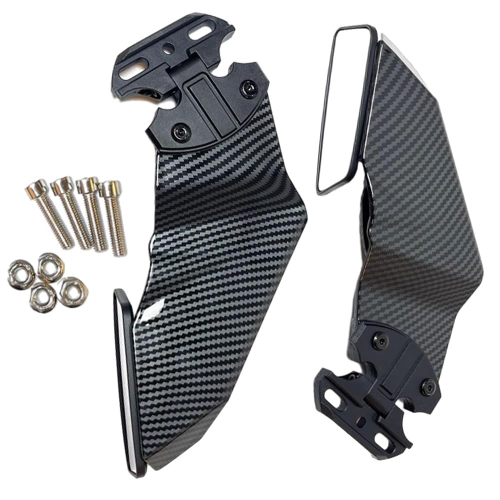 Baceyong Specchietti retrovisori per motocicletta, manubrio, specchietti laterali, compatibili con Yamaha YZF R1 R6 1998–2006, finitura in fibra di carbonio